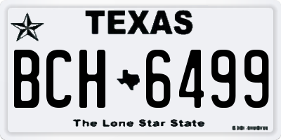 TX license plate BCH6499