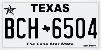 TX license plate BCH6504