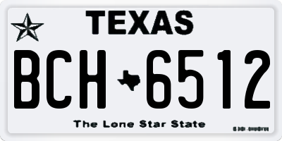 TX license plate BCH6512