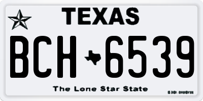 TX license plate BCH6539