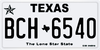 TX license plate BCH6540