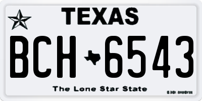 TX license plate BCH6543