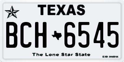 TX license plate BCH6545