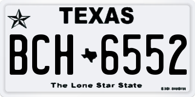TX license plate BCH6552