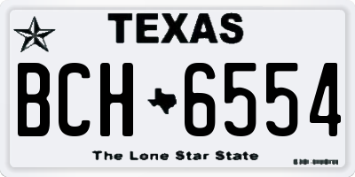 TX license plate BCH6554