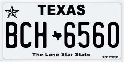 TX license plate BCH6560
