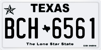 TX license plate BCH6561