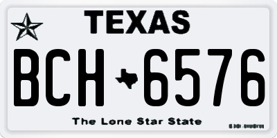 TX license plate BCH6576