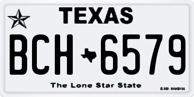 TX license plate BCH6579