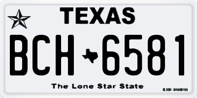 TX license plate BCH6581
