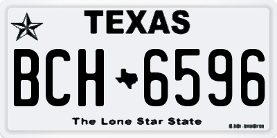 TX license plate BCH6596