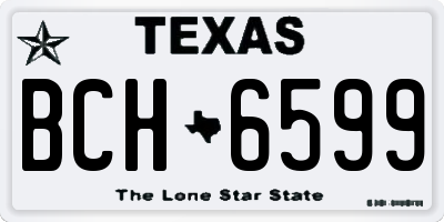 TX license plate BCH6599