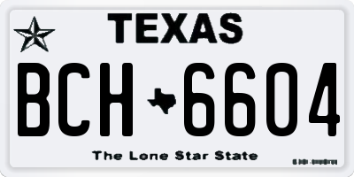 TX license plate BCH6604