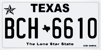 TX license plate BCH6610