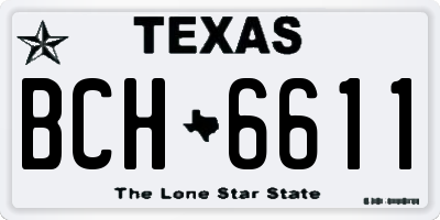 TX license plate BCH6611