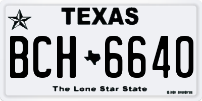 TX license plate BCH6640