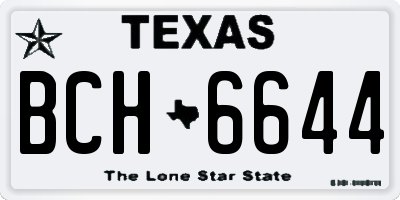 TX license plate BCH6644