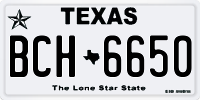 TX license plate BCH6650
