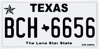 TX license plate BCH6656