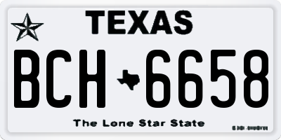 TX license plate BCH6658