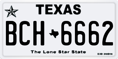 TX license plate BCH6662