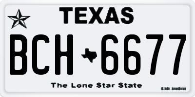 TX license plate BCH6677