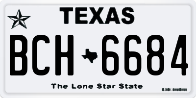 TX license plate BCH6684