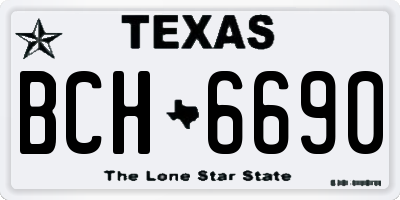 TX license plate BCH6690