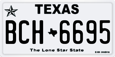 TX license plate BCH6695