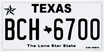 TX license plate BCH6700