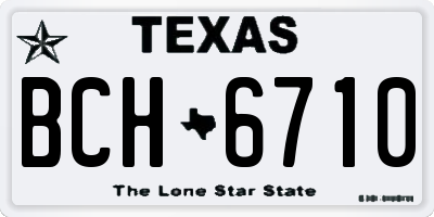 TX license plate BCH6710