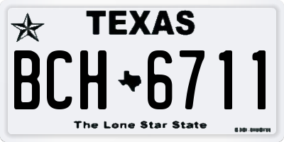TX license plate BCH6711