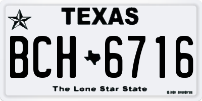 TX license plate BCH6716