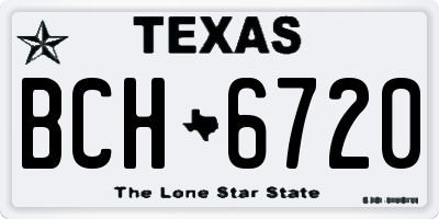 TX license plate BCH6720