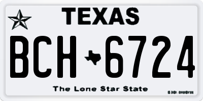 TX license plate BCH6724