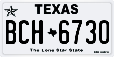 TX license plate BCH6730