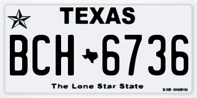 TX license plate BCH6736