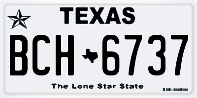 TX license plate BCH6737