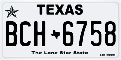 TX license plate BCH6758