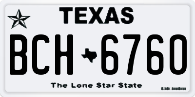 TX license plate BCH6760