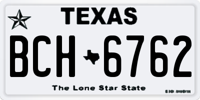 TX license plate BCH6762