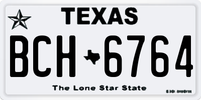 TX license plate BCH6764
