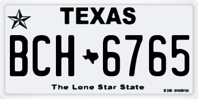 TX license plate BCH6765