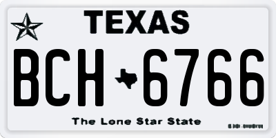 TX license plate BCH6766
