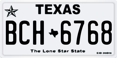 TX license plate BCH6768
