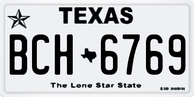 TX license plate BCH6769