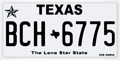 TX license plate BCH6775