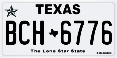 TX license plate BCH6776