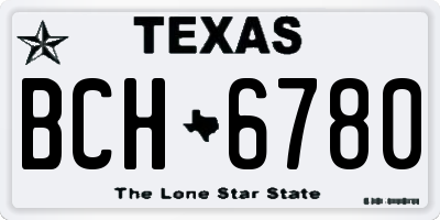 TX license plate BCH6780