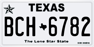 TX license plate BCH6782